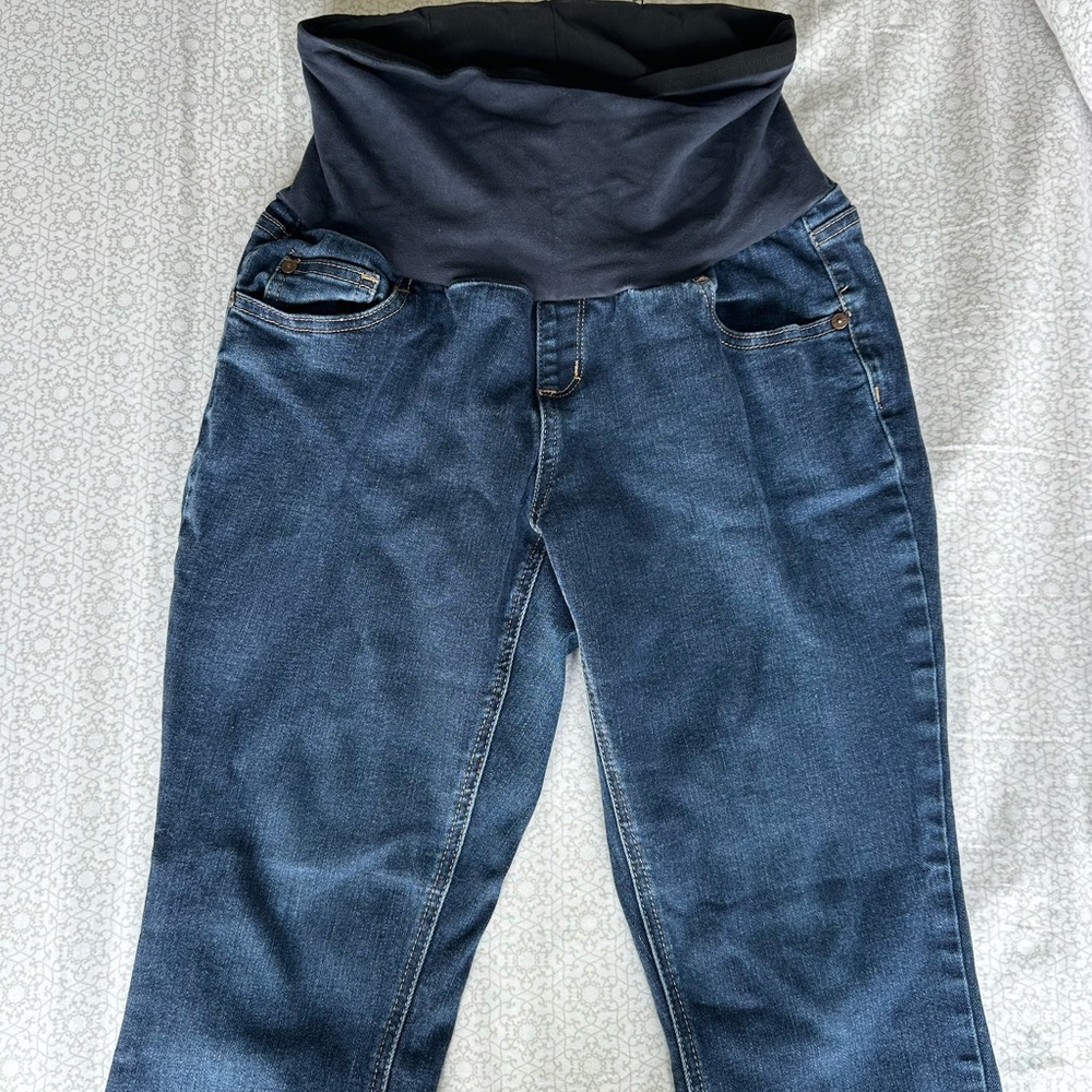 (2/$20) Women's pregnancy Blue Straight Leg Jeans